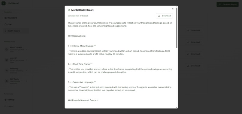 Lumina AI - AI Mental Health Buddy – screenshot 8
