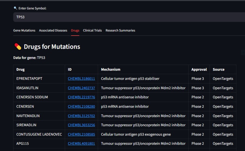 Gene2trials-Naavigator – screenshot 5