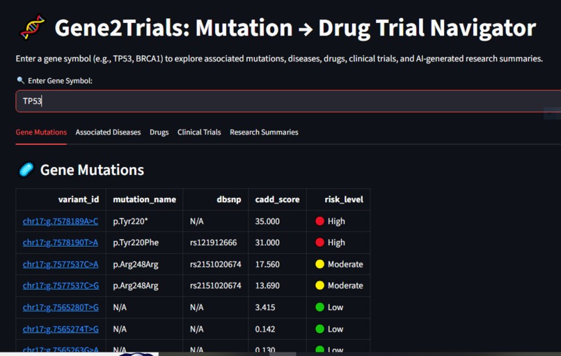 Gene2trials-Naavigator – screenshot 7