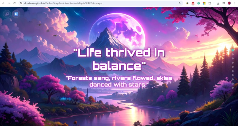 Earth's Story: Anime-Sustainability-INSPIRED WEB Journey!! – screenshot 2