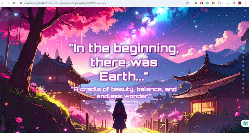 Earth's Story: Anime-Sustainability-INSPIRED WEB Journey!! – screenshot 1