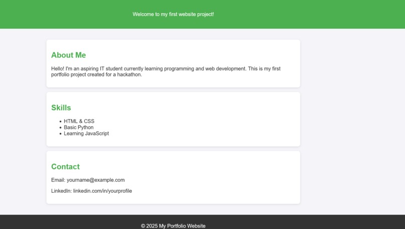 My Portfolio Website – screenshot 1