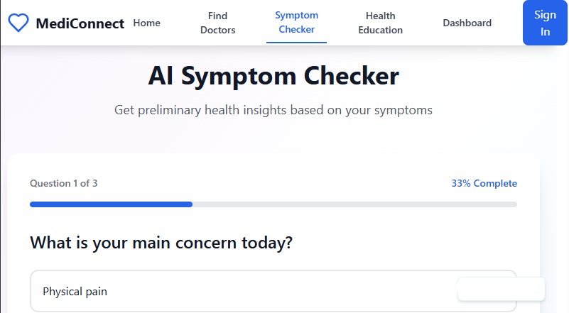 MediConnect – screenshot 2