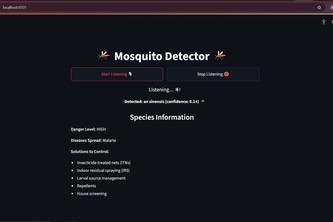Mosquito Species Detection and Risk Mitigation System