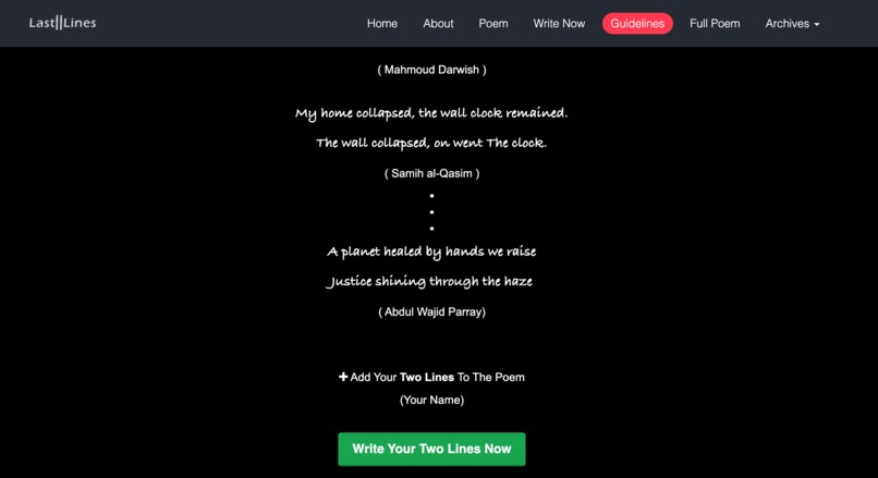 Last2Lines - Turning Poetry into Peaceful Social Campaign – screenshot 3