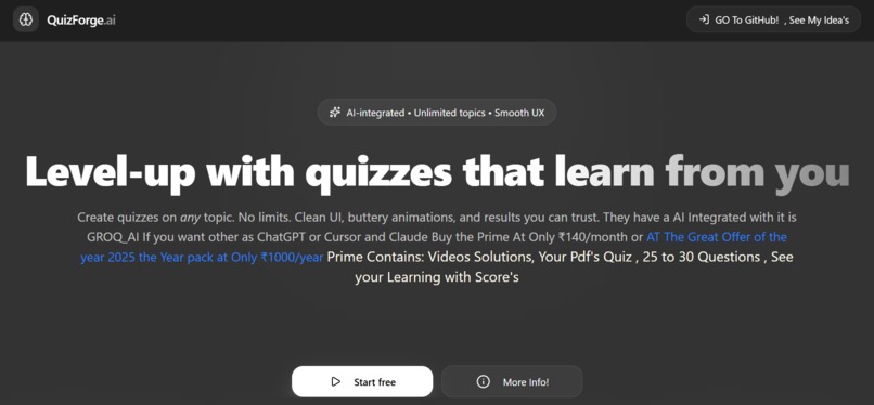 QuizForge AI – screenshot 2