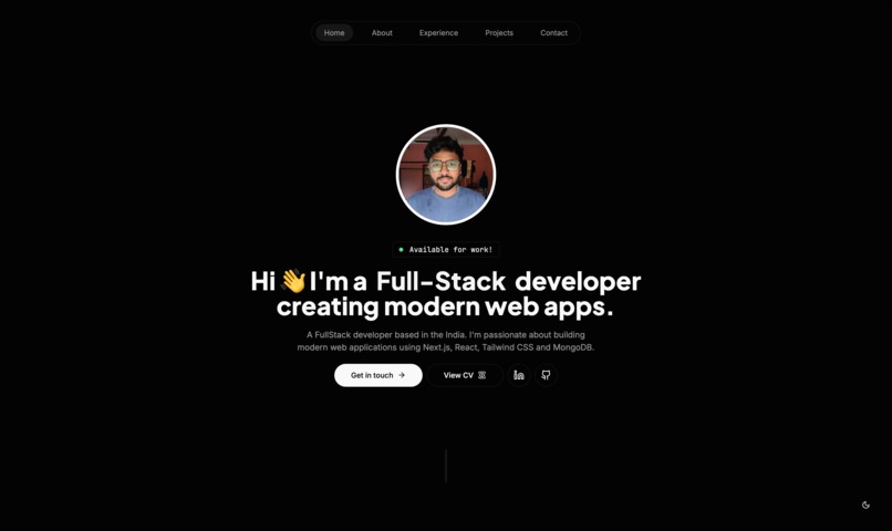 modern-portfolio – screenshot 1