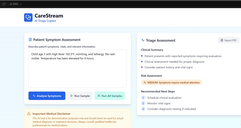 CareStream – AI Triage Copilot – screenshot 3