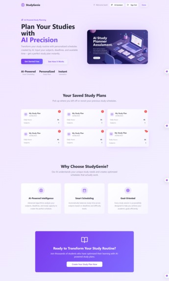 StudyGenie – Smart AI Study Planner – screenshot 1