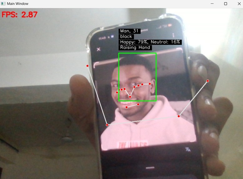Face Detection and Pose analysis – screenshot 1