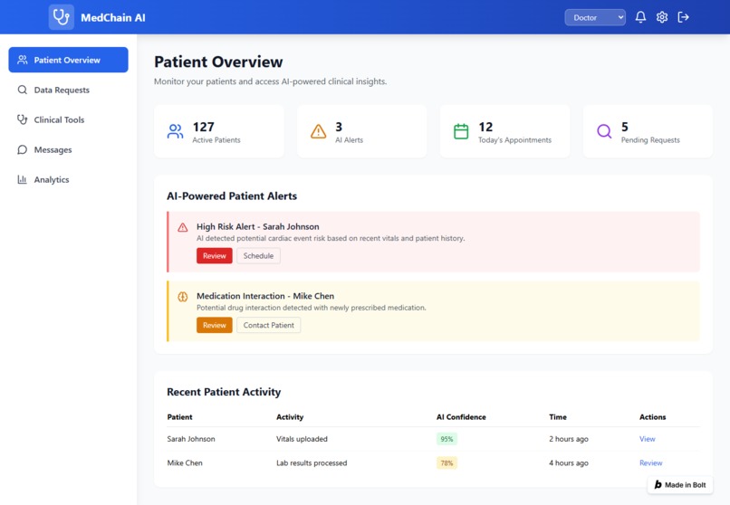 MedChainAI – screenshot 2