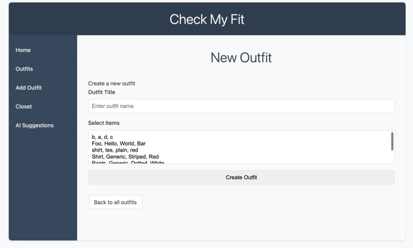 Check My Fit – screenshot 1