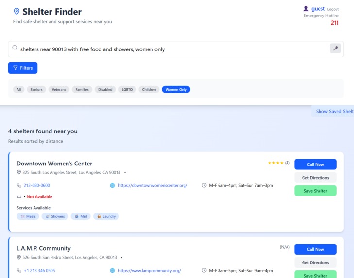 ShelterFinder – screenshot 4