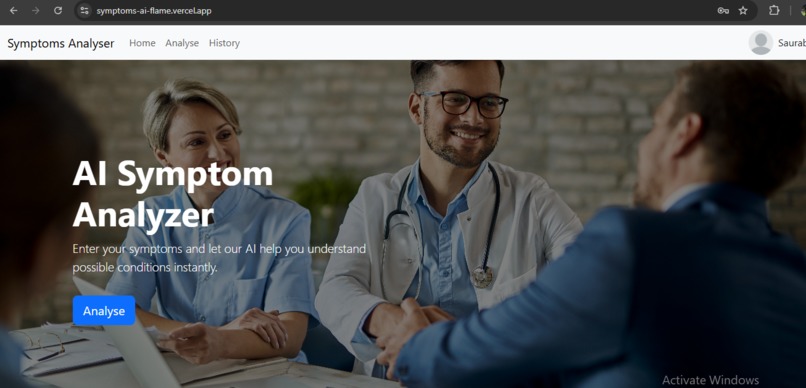 Symptoms AI – screenshot 1