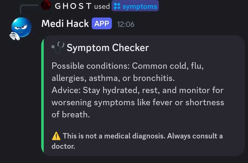 Medi-Hack AI HealthBot – screenshot 1