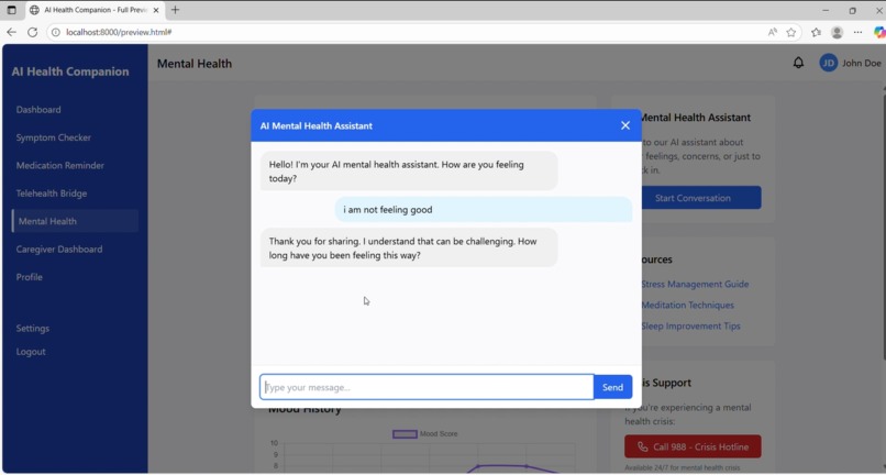 AI Health Companion–Virtual “Doctor’s Assistant” for Patient – screenshot 1