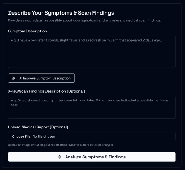 SymptomHelp AI – screenshot 3