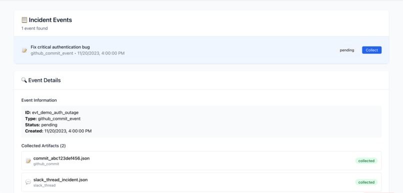 Compliance evidence collector – screenshot 3