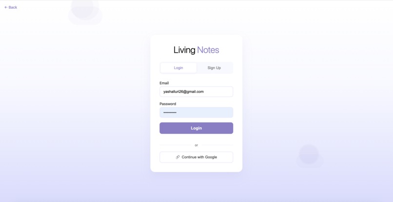 LivingNotes – screenshot 2