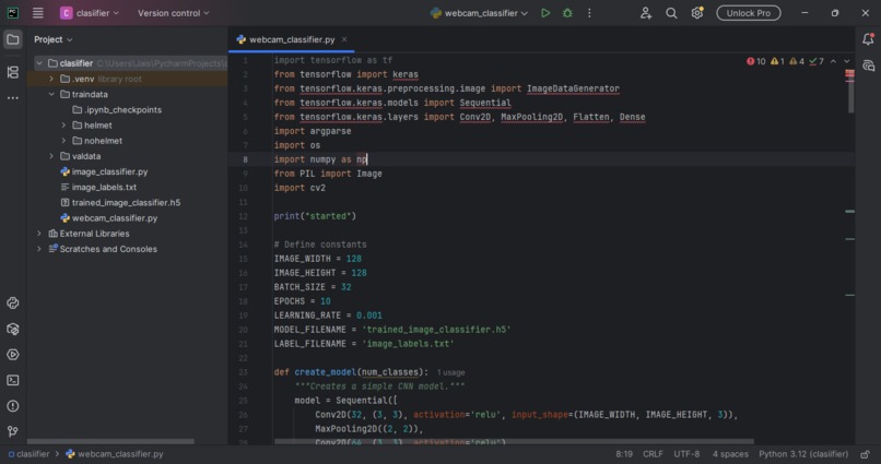 ULTRASMART-AI HELMET DETECTOR – screenshot 1