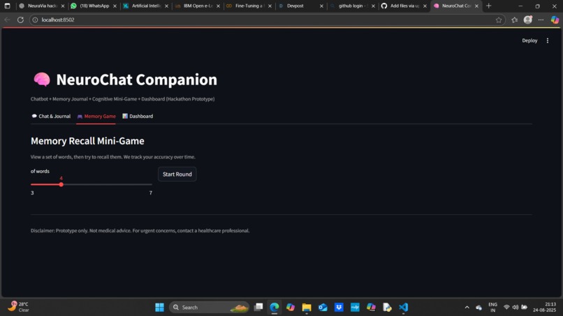 neurochat – screenshot 1