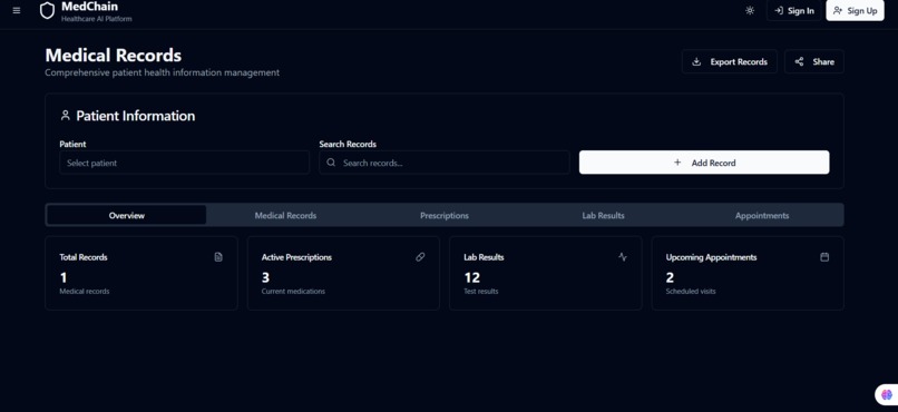 MedChain – screenshot 2