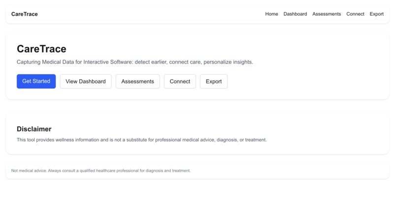 CareTrace – screenshot 1