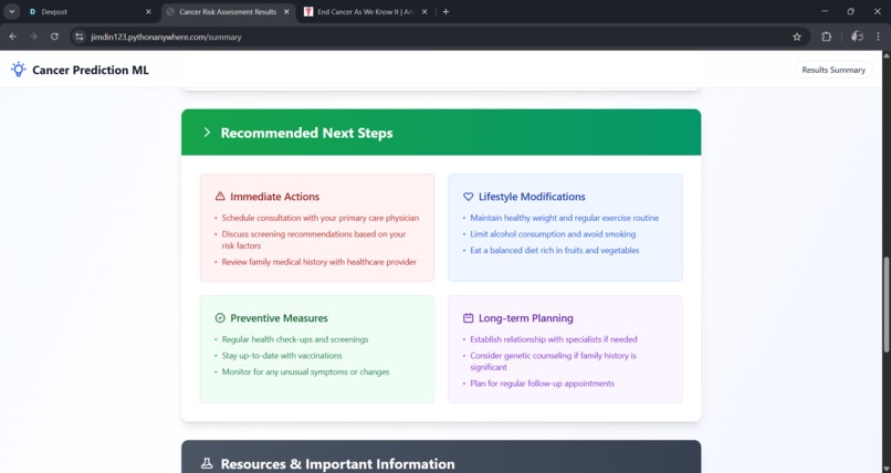 Cancer Prediction – screenshot 5