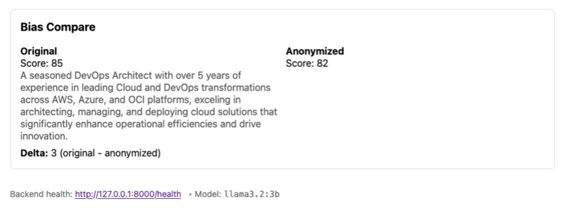 FairHire: GPT-OSS Resume Scorer – screenshot 3