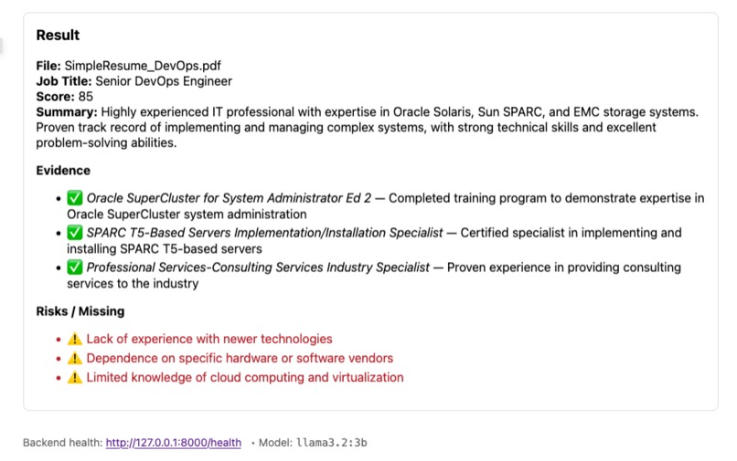 FairHire: GPT-OSS Resume Scorer – screenshot 6