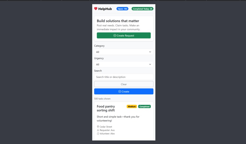 HelpHub – screenshot 1