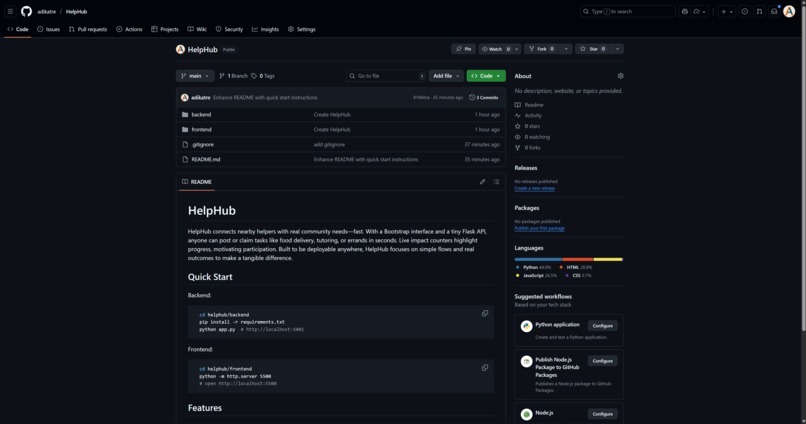 HelpHub – screenshot 2