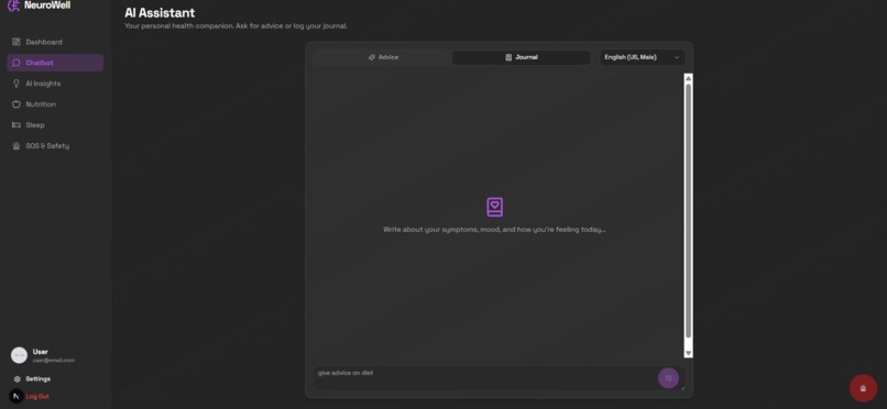 NeuroWell – Digital Health Twin – screenshot 4