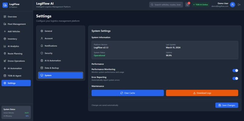 LogiFlow AI Intelligent Logistics Management Platform – screenshot 23
