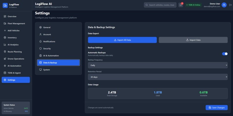 LogiFlow AI Intelligent Logistics Management Platform – screenshot 22