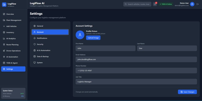 LogiFlow AI Intelligent Logistics Management Platform – screenshot 17