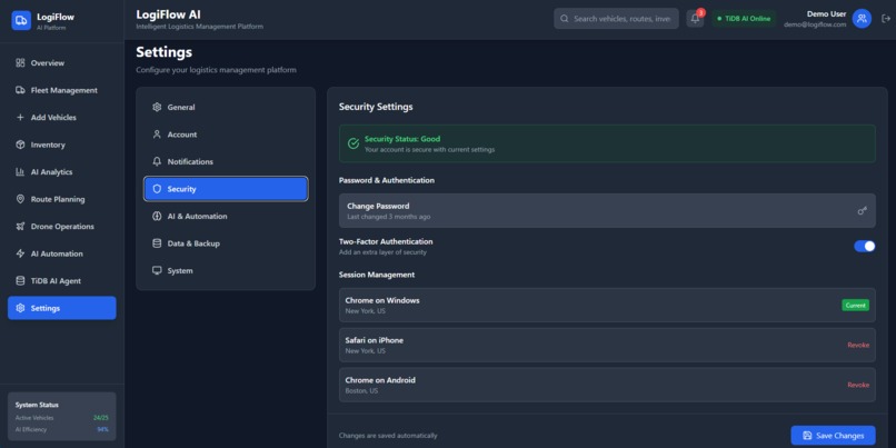 LogiFlow AI Intelligent Logistics Management Platform – screenshot 19
