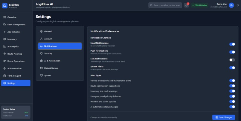 LogiFlow AI Intelligent Logistics Management Platform – screenshot 18
