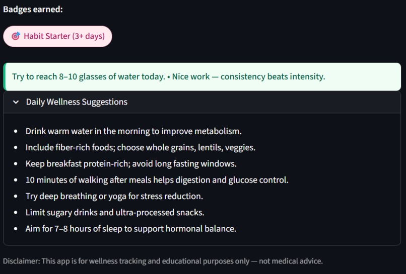 CR Wellness · PCOD Tracker – screenshot 7