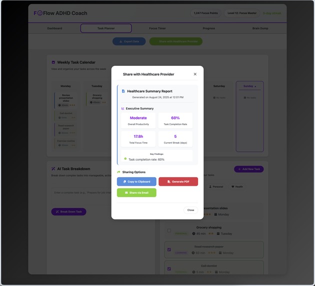 FOFlow: Personalized ADHD Productivity and Focus Coach – screenshot 7