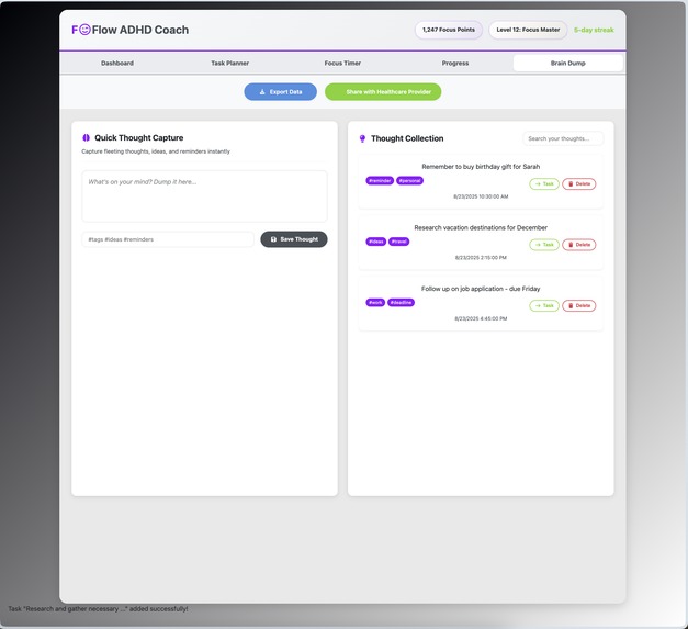 FOFlow: Personalized ADHD Productivity and Focus Coach – screenshot 5