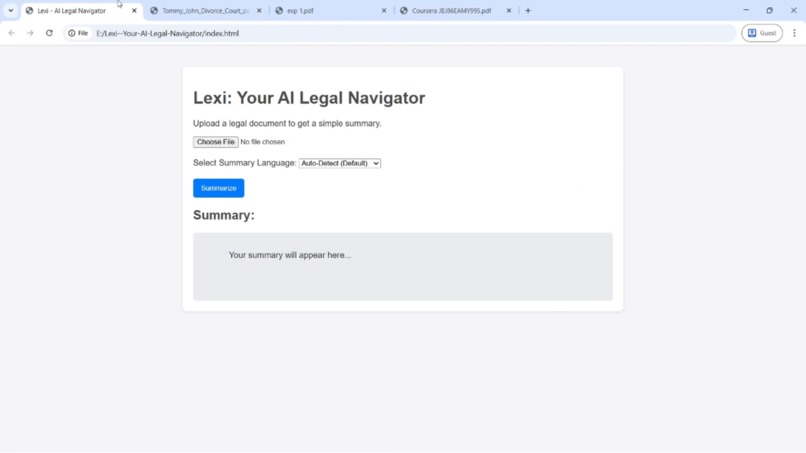 Lexi: Your AI Legal Navigator – screenshot 1