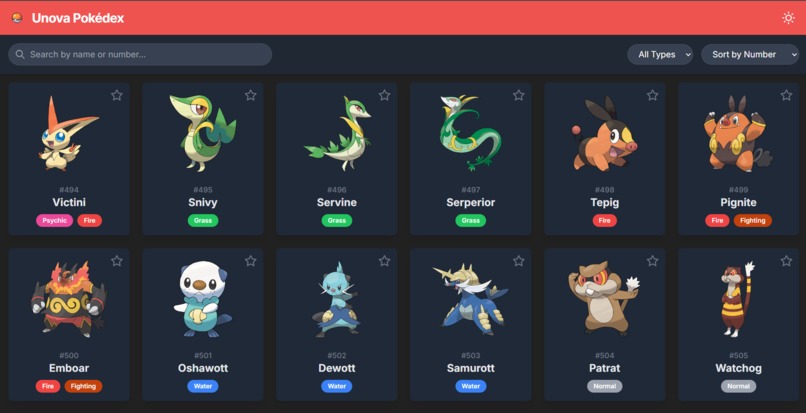 Unova Pokédex  – screenshot 1