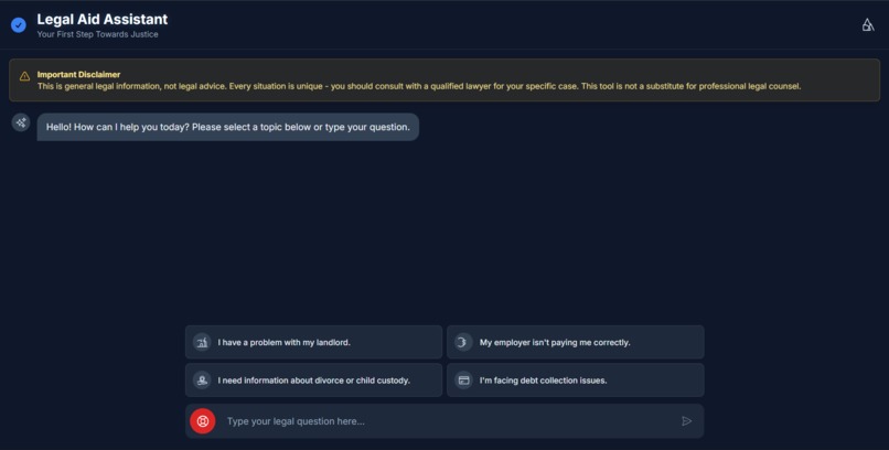 Legal-Aid-Assistant – screenshot 3