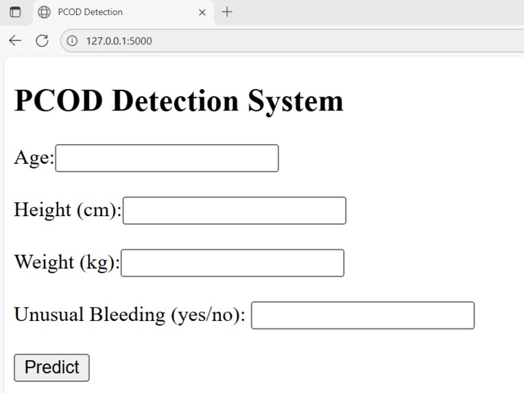 OvaSense: PCOD Detection by ML – screenshot 2