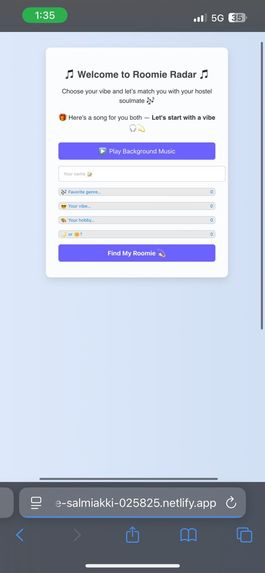 RoomieRadar: Who’s Your Vibe? – screenshot 2