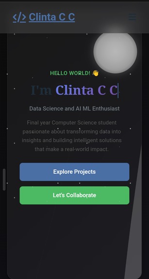 Personal portfolio – screenshot 1