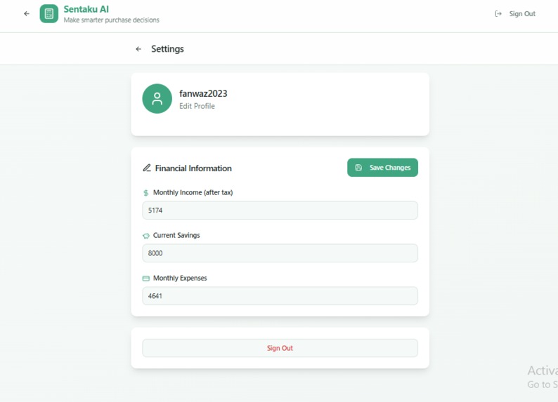 Sentaku AI – screenshot 2