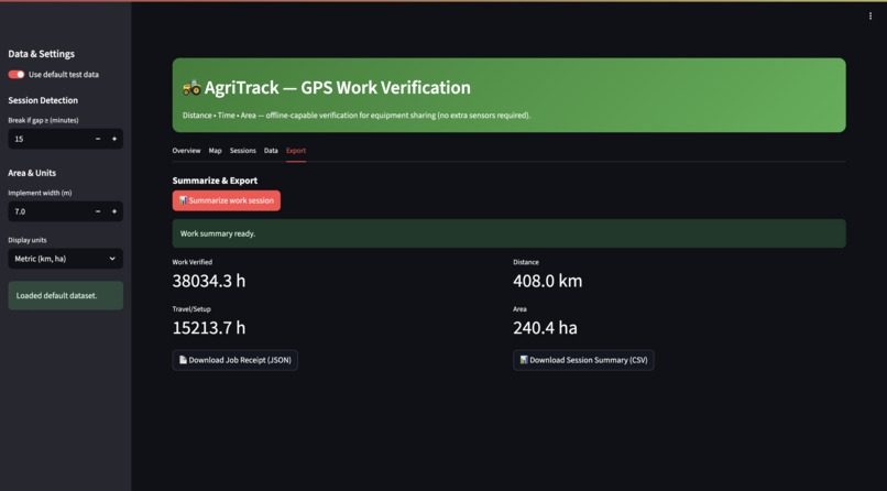 AgriTrack: GPS Work Classification System – screenshot 3