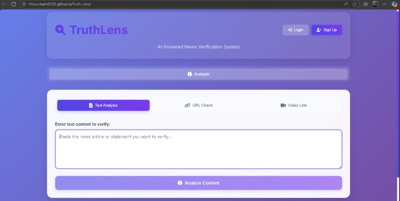 TruthLens – screenshot 1
